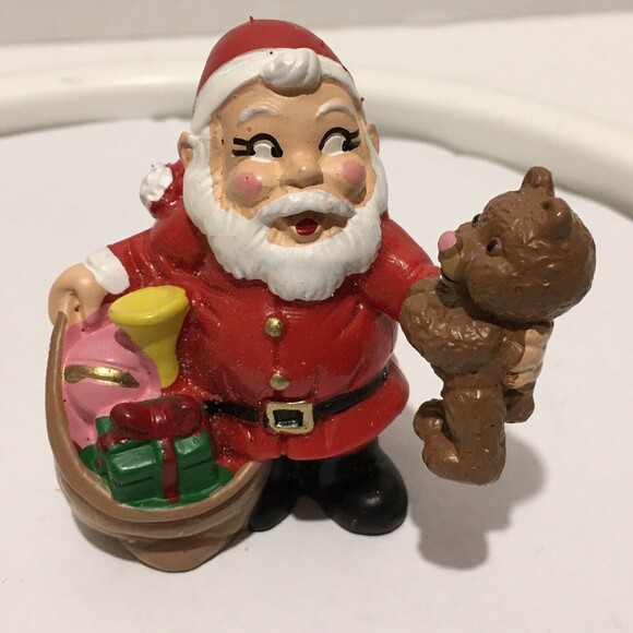 Vintage 1981 Wallace Berrie Christmas Santa Clause PVC Figure - Picture 1 of 7
